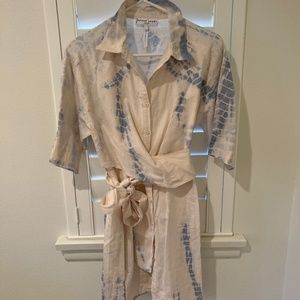 Apiece Apart Tie Dye Wrap Dress - Size S